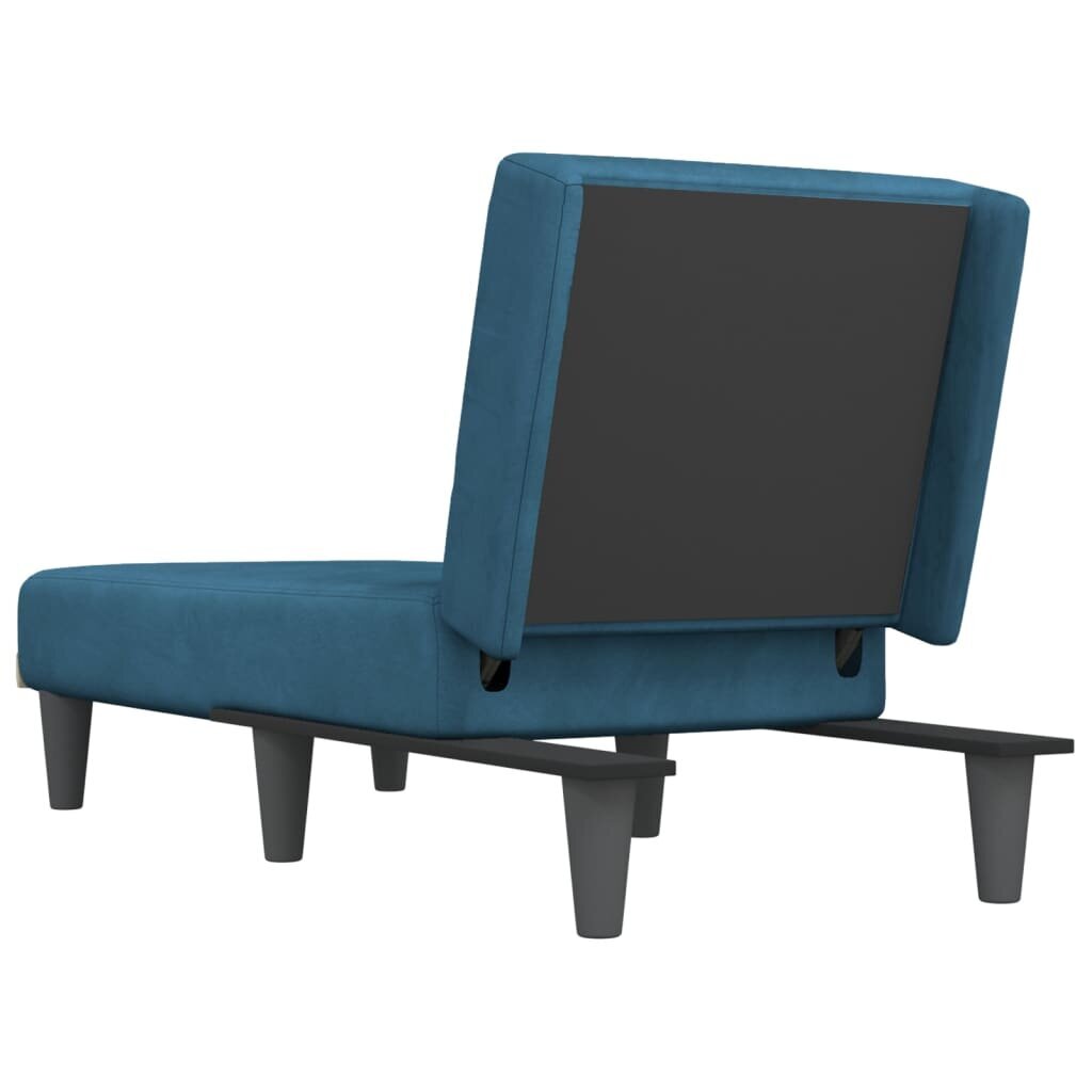vidaXL atpūtas zvilnis, zils samts cena un informācija | Atpūtas krēsli | 220.lv