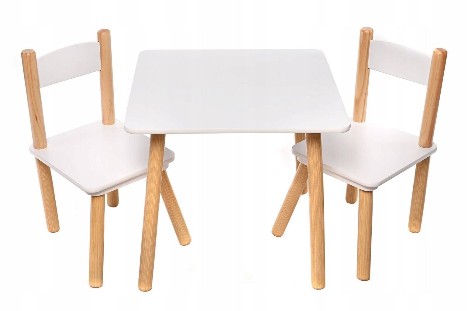 Komplekts galds + 2 krēsli MPMAX, balts цена и информация | Bērnu krēsliņi un bērnu galdiņi | 220.lv