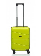 Маленький чемодан V&V Travel, 55 см, салатовый цена и информация | Чемоданы, дорожные сумки | 220.lv