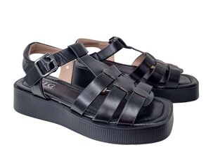 Sieviešu sandales YJG shoes, melnas. cena un informācija | Sieviešu sandales | 220.lv