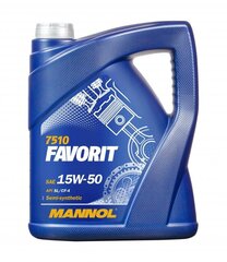 Motoreļļa 7510 Mannol Favorit 15W-50 API SL/CF-4, 5l cena un informācija | Motoreļļas | 220.lv