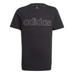 Krekls ar Īsām Piedurknēm Bērniem B LIN T Adidas GN4006 Melns цена и информация | Рубашки для девочек | 220.lv