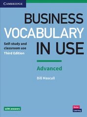 Business Vocabulary in Use: Advanced Book with Answers 3rd Revised edition цена и информация | Учебный материал по иностранным языкам | 220.lv