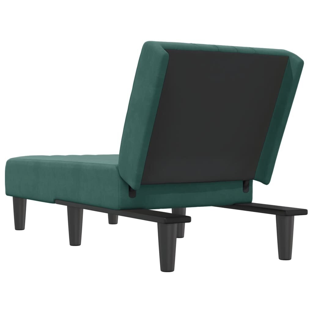 vidaXL atpūtas zvilnis, tumši zaļš samts cena un informācija | Atpūtas krēsli | 220.lv