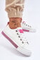 Sieviešu baltas ar rozā zemas kedas, Demira цена и информация | Sporta apavi sievietēm | 220.lv
