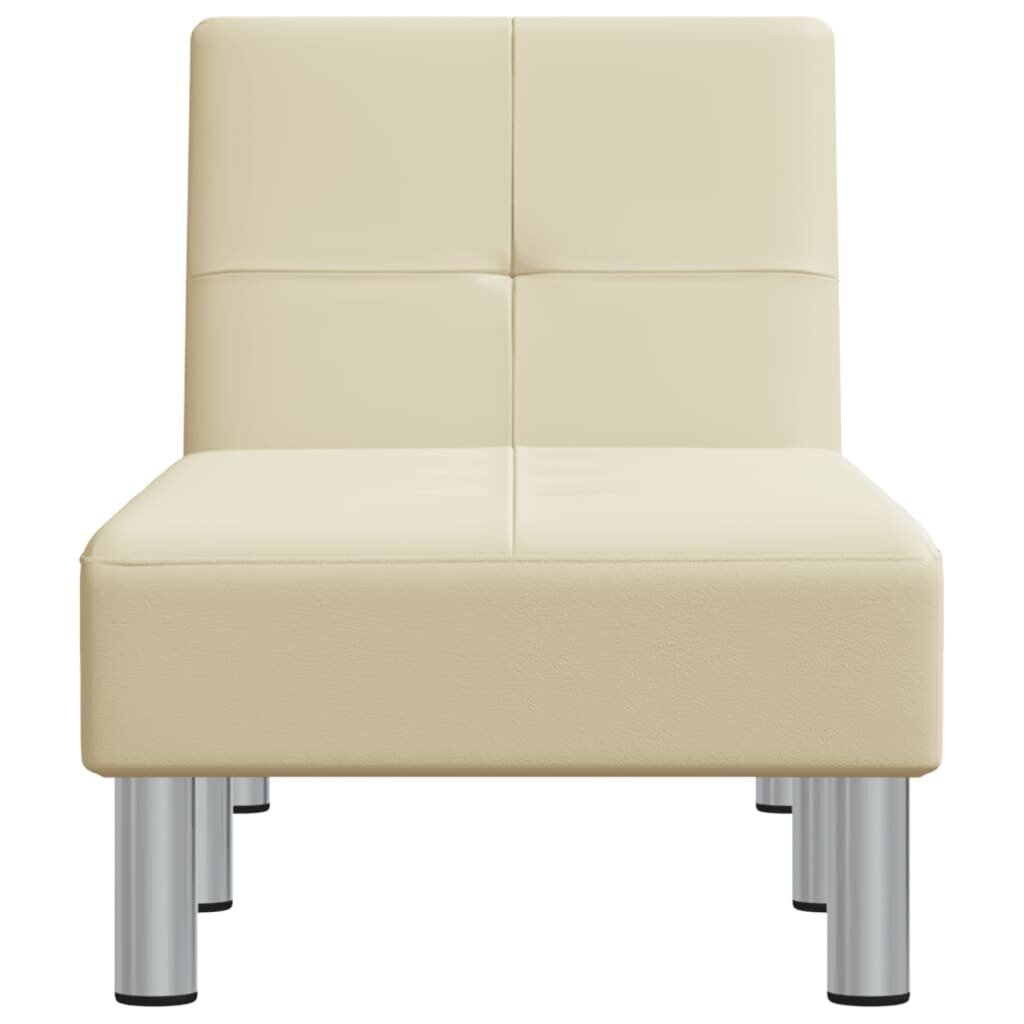 vidaXL zvilnis, krēmkrāsas mākslīgā āda cena un informācija | Atpūtas krēsli | 220.lv