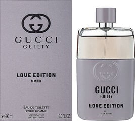 Tualetes ūdens Guilty Love Edition MMXXI Pour Homme EDT vīriešiem, 50 ml cena un informācija | Gucci Smaržas, kosmētika | 220.lv