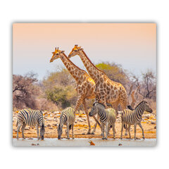 Tulup Griešanas dēlis, Žirafes un zebras, 60x52 cm цена и информация | Pазделочные доски | 220.lv