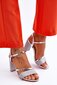 Spīdīgas augstpapēžu sandales Sudraba krāsā Alicia цена и информация | Sieviešu sandales | 220.lv