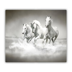 Tulup Griešanas dēlis, Balti zirgi, 60x52 cm цена и информация | Pазделочные доски | 220.lv