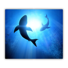 Tulup Griešanas dēlis, Divas haizivis, 60x52 cm cena un informācija | Griešanas dēlīši | 220.lv