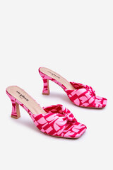 Modes augstpapēžu kurpes ar Pink Floria rakstu cena un informācija | Iešļūcenes, čības sievietēm | 220.lv