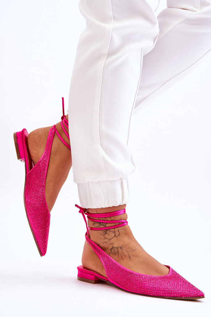 Šņorētas balerīnas ar cirkoniem Fuchsia Mavis cena un informācija | Sieviešu kurpes | 220.lv