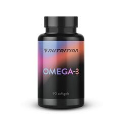 Uztura bagātinātājs sirdij, smadzenēm un redzei VNutrition Omega-3 (90 kapsulas) цена и информация | Витамины | 220.lv