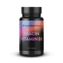 Uztura bagātinātājs veselībai un enerģijai VNutrition Niacīns - B3 Vitamīns (100 tabletes) cena un informācija | Vitamīni | 220.lv