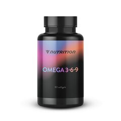 Uztura bagātinātājs sirdij, smadzenēm un redzei VNutrition Omega 3-6-9 (90 mīkstās kapsulas) cena un informācija | Vitamīni | 220.lv