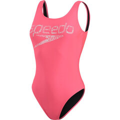 Speedo Logo Deep Sieviešu Peldkostīms, Rozā цена и информация | Купальники | 220.lv