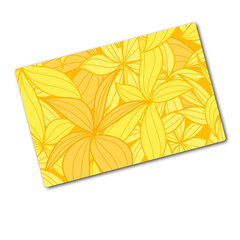 Tulup Griešanas dēlis, Dzelteni ziedi, 80x52 cm cena un informācija | Griešanas dēlīši | 220.lv