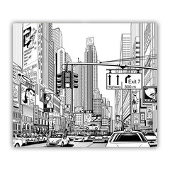 Tulup Griešanas dēlis, Ņujorkas iela, 60x52 cm цена и информация | Pазделочные доски | 220.lv