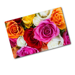 Tulup Griešanas dēlis, Krāsainas rozes, 80x52 cm цена и информация | Pазделочные доски | 220.lv