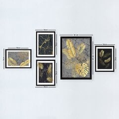 Репродукция из пяти частей Растения цена и информация | Картины | 220.lv