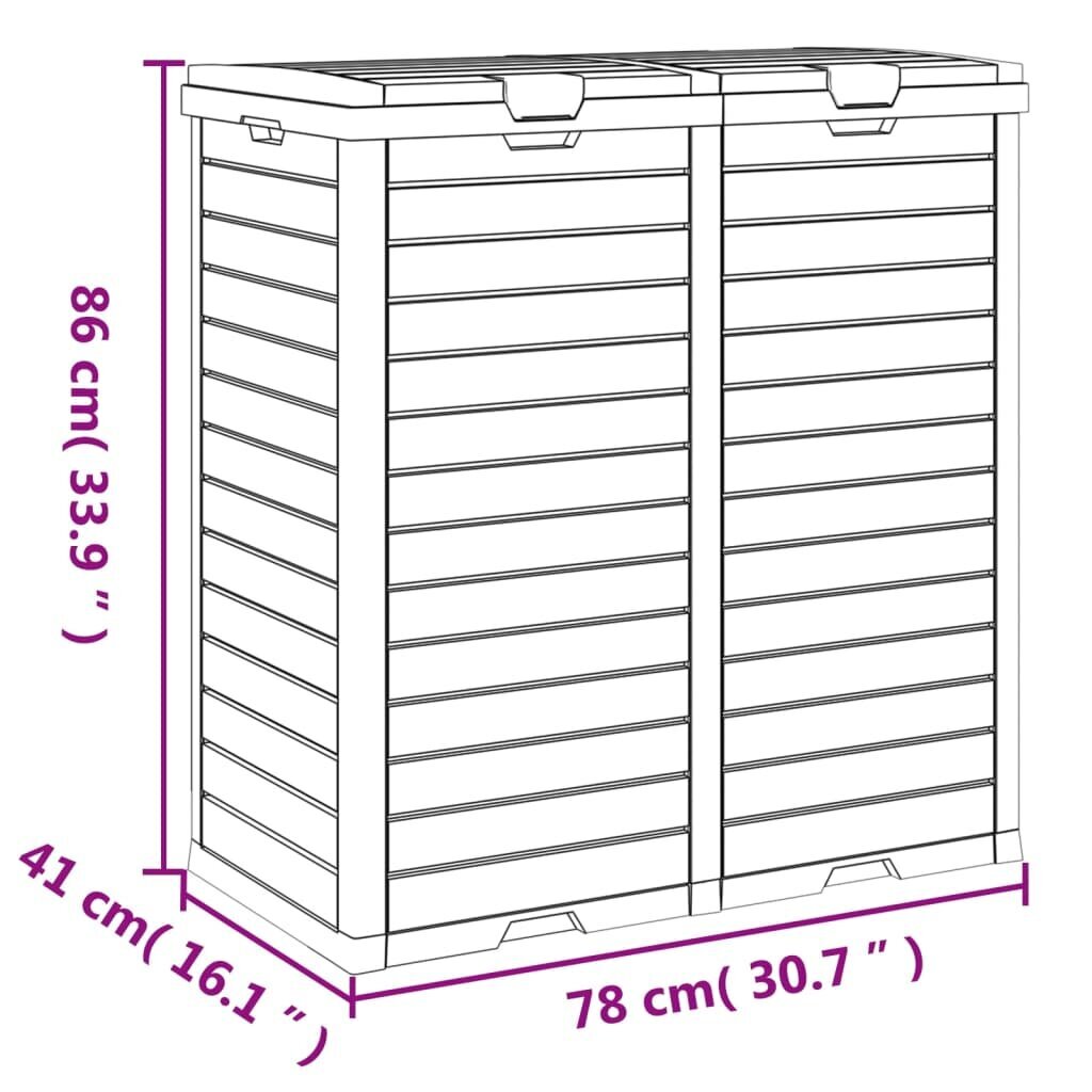 Āra atkritumu tvertne vidaXL 78x41x86 cm цена и информация | Komposta kastes un āra konteineri | 220.lv