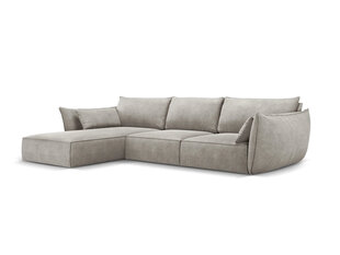 Левый угловой диван Vanda, 4 места, светло-серый цвет цена и информация | Угловые диваны | 220.lv