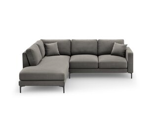Угловой левый velvet диван Venus, 5 мест, св. серый цвет цена и информация | Угловые диваны | 220.lv