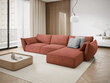 Labās puses stūra dīvāns Vanda, 4 sēdvietas, sarkans cena un informācija | Stūra dīvāni | 220.lv