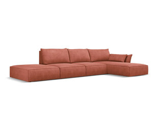Labās puses stūra dīvāns Vanda, 5 sēdvietas, sarkans cena un informācija | Stūra dīvāni | 220.lv