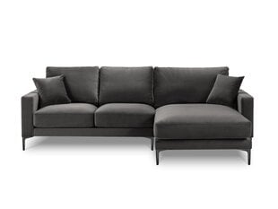 Правый угловой velvet диван Venus, 4 места, серый цвет цена и информация | Угловые диваны | 220.lv