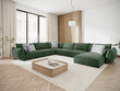 Panorāmas kreisās puses dīvāns Vanda, 8 sēdvietas, zaļās pudeļu kr. cena un informācija | Stūra dīvāni | 220.lv