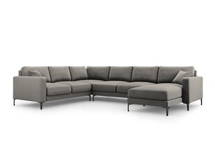 Панорамный левый угловой velvet диван Venus, 6 мест, св. серый цвет цена и информация | Угловые диваны | 220.lv