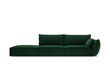 Samta dīvāns Vanda (kreisās puses), 4 sēdvietas, zaļa pudeļu kr. cena un informācija | Stūra dīvāni | 220.lv