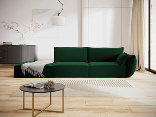 Samta dīvāns Vanda (kreisās puses), 4 sēdvietas, zaļa pudeļu kr. cena un informācija | Stūra dīvāni | 220.lv