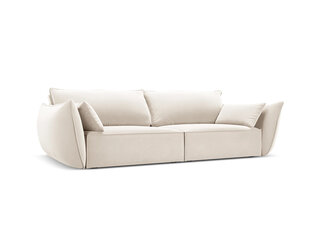 Samta dīvāns Vanda, 3 sēdvietas, gaišas smilškrāsas cena un informācija | Dīvāni | 220.lv