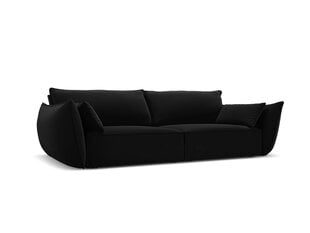Samta dīvāns Vanda, 3 sēdvietas, melns cena un informācija | Dīvāni | 220.lv