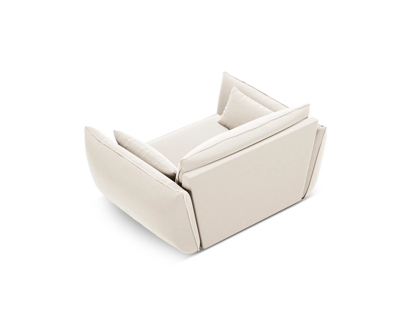Samta krēsls Vanda, 128x100x85 cm, gaišas smilškrāsas cena un informācija | Atpūtas krēsli | 220.lv