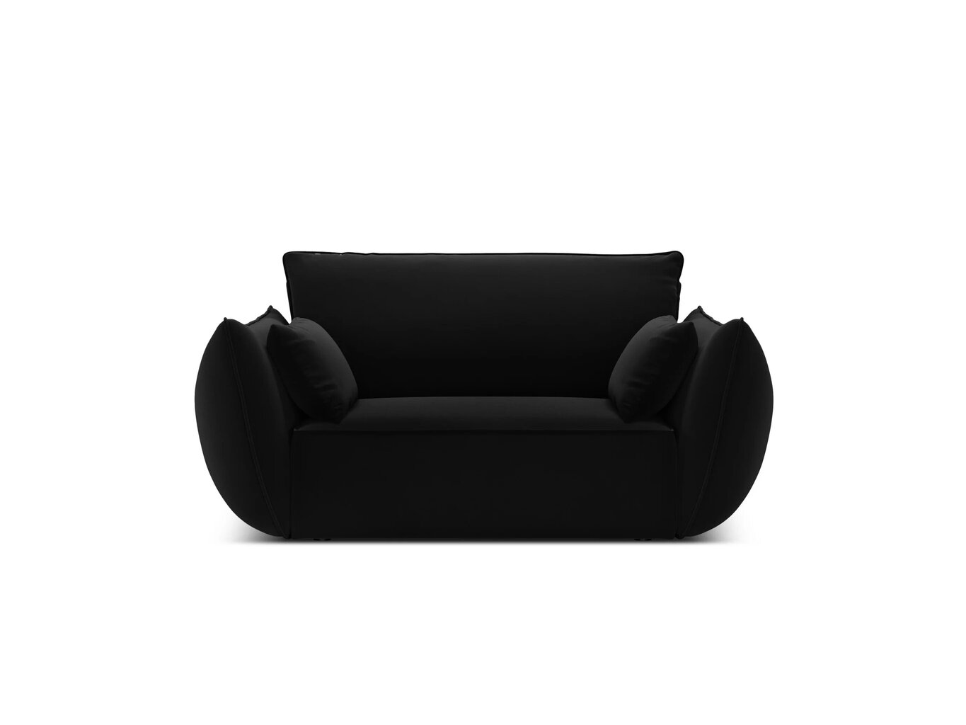 Samta krēsls Vanda, 128x100x85 cm, melns cena un informācija | Atpūtas krēsli | 220.lv