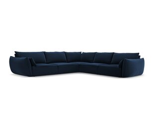Симметричный угловой velvet диван Vanda, 7 мест, темно-синий цвет цена и информация | Угловые диваны | 220.lv