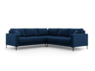 Simetrisks stūra samta dīvāns Venus, 5 sēdvietas, tumši zils cena un informācija | Stūra dīvāni | 220.lv