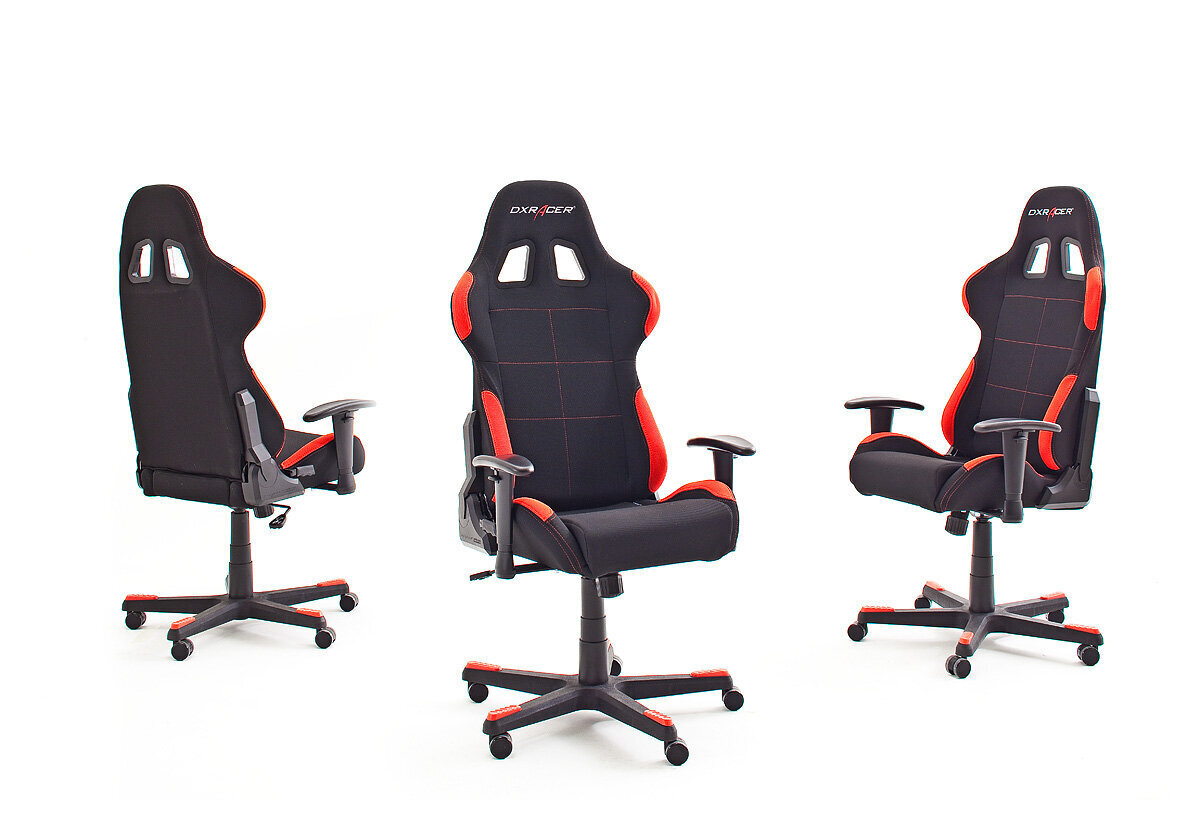 Spēļu krēsls MC Akcent DX Racer 1, melns/sarkans цена и информация | Biroja krēsli | 220.lv