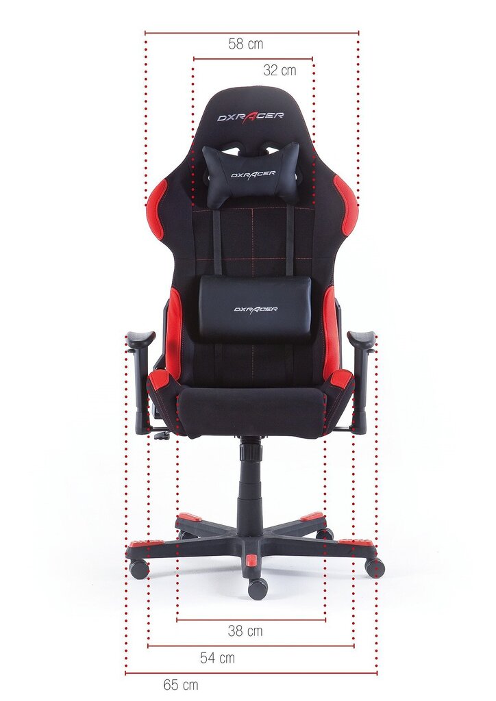 Spēļu krēsls MC Akcent DX Racer 1, melns/sarkans cena un informācija | Biroja krēsli | 220.lv
