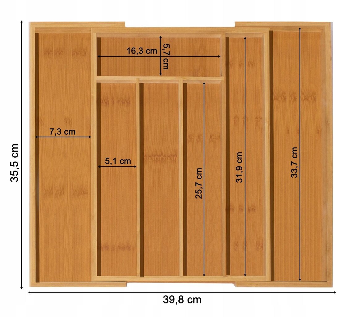 Trauku organizators, 39,8 x 35,5 x 5 cm cena un informācija | Galda piederumi | 220.lv