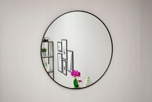 Настенное зеркало, 80 см, черное цена и информация | Зеркала | 220.lv