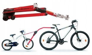 Bērnu velosipēdu vilkšanas sistēma, sarkana цена и информация | Прицепы для велосипеда | 220.lv