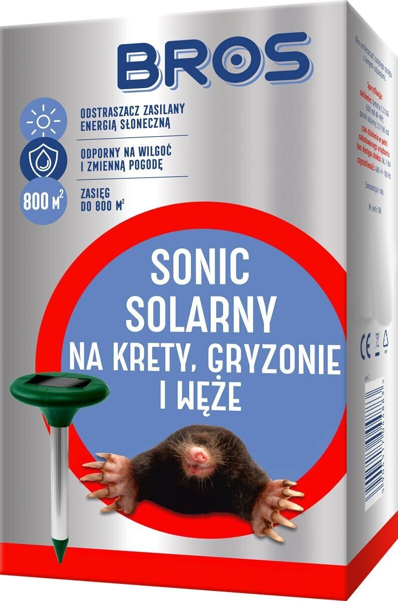 Отпугиватель Кротов С Солнечным Элементом Bros Sonic Solar, 1шт.