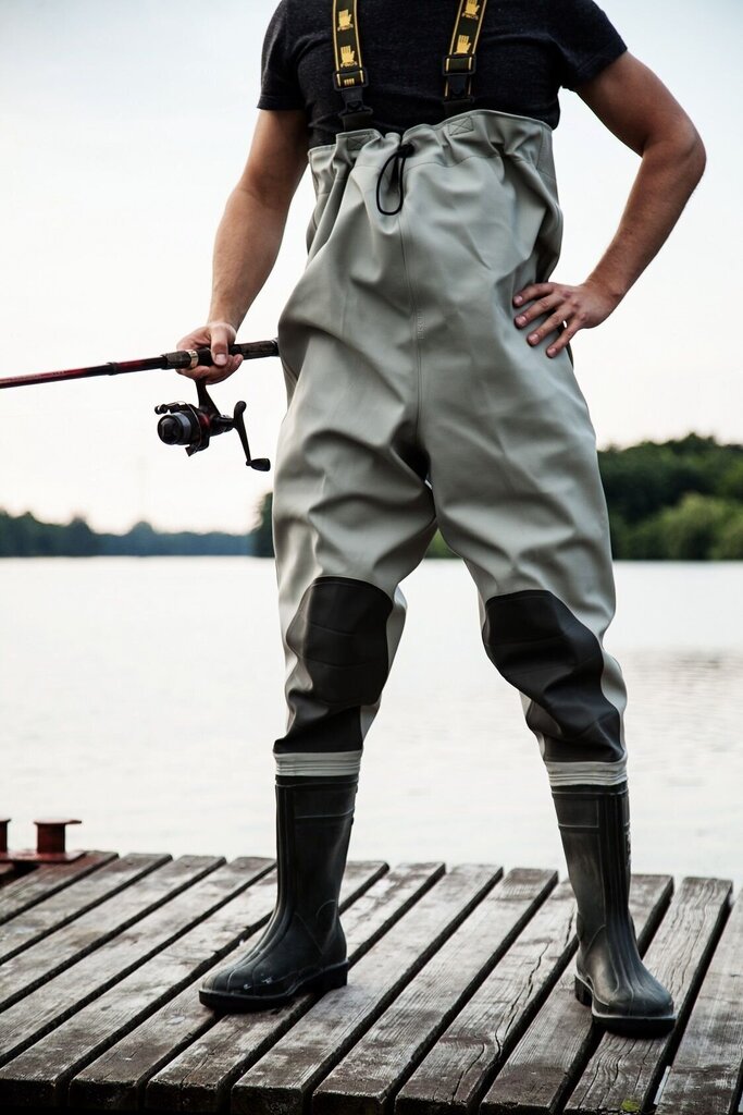Zvejnieka ūdensizturīgi zābaki, 44 izmērs cena un informācija | Makšķernieku apģērbs, zābaki | 220.lv