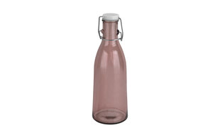 Pudele 1L ar aizbāzni rozā krāsā cena un informācija | Glāzes, krūzes, karafes | 220.lv