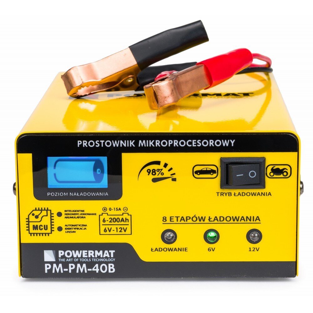 Mikroprocesoru akumulatoru lādētājs Powermat 6/12V PM-PM-40B cena un informācija | Akumulatoru lādētāji | 220.lv